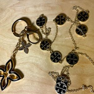 Long necklace and keychain combo